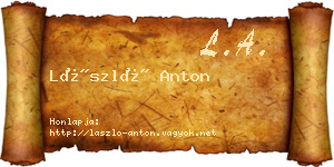 László Anton névjegykártya