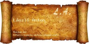 László Anton névjegykártya